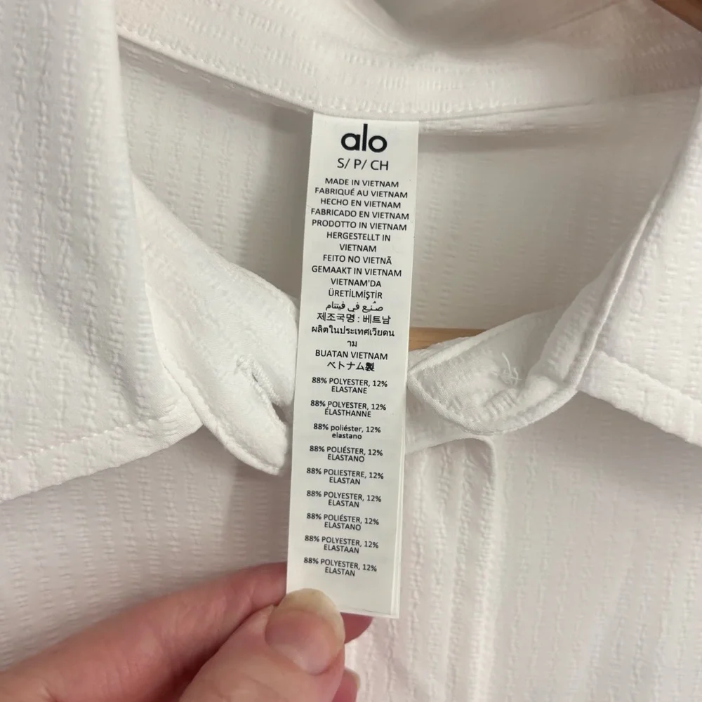 NWT ALO Yoga dreamscape button front long sleeve shirt Size Small - Picture 8 of 13